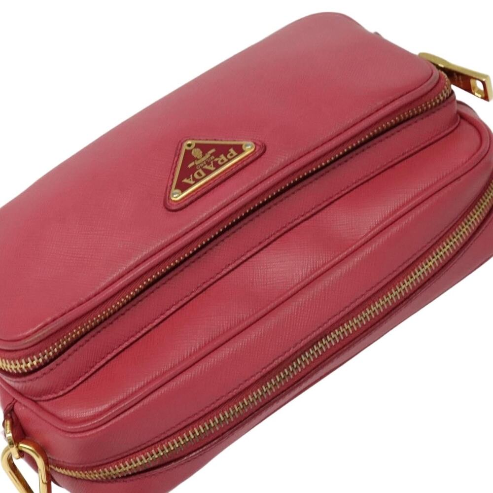 Prada Leather Shoulder Bag Saffiano Pink - Picture 3 of 15